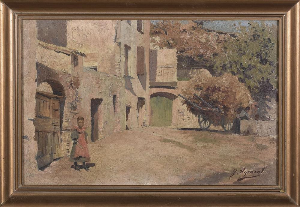 Joaquín Agrasot y Juan comparable auction result: joaqu n agrasot y juan vista de pueblo con ni a