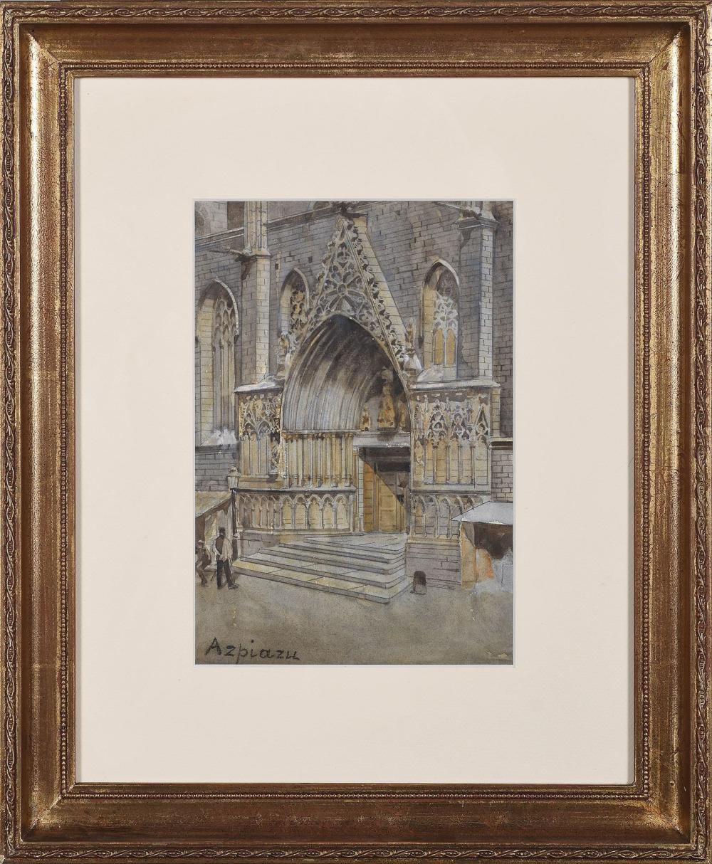Salvador Azpiazu Imbert comparable auction result: salvador azpiazu imbert p rtico de la bas lica de santa mar a del mar barcelona