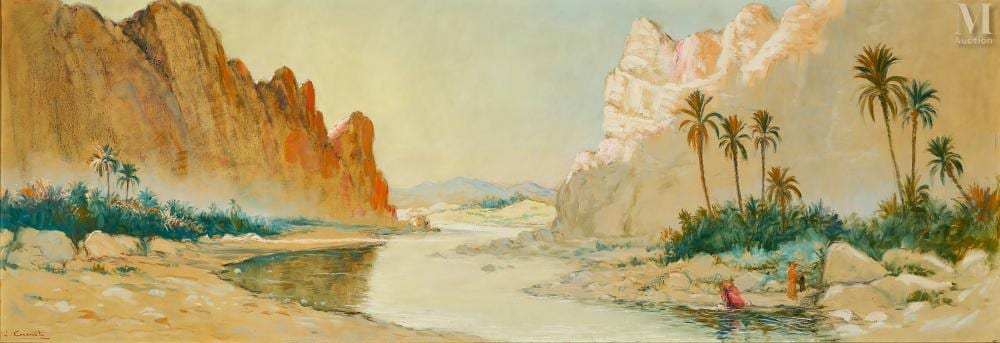 louis granata spezzano grande 1901 salon de provence 1964 landscape of the aures gorges of m crounach · Millon & Associes · 2024-05-25 Louis Granata comparable auction result: louis granata spezzano grande 1901 salon de provence 1964 landscape of the aures gorges of m crounach