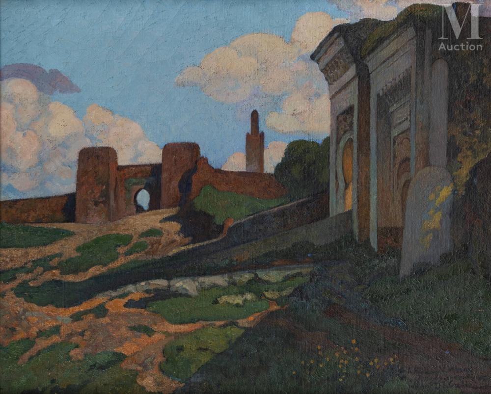 Henri Célestin Louis Dabadie comparable auction result: henri dabadie paris 1867 tunis 1949 the ramparts of meknes