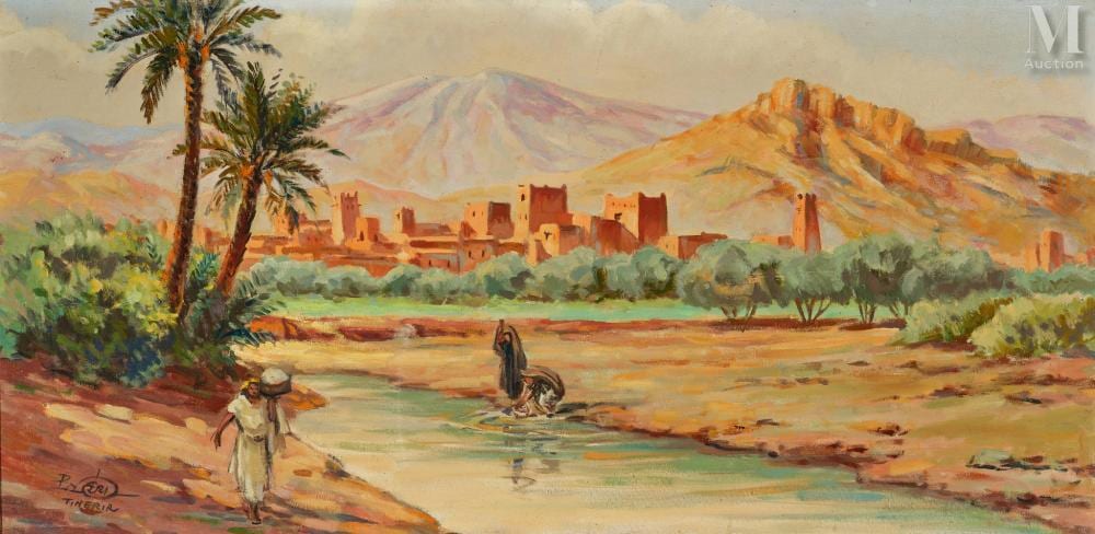 Paul Neri comparable auction result: paul neri france 1910 1965 kasbah tinghir southern morocco