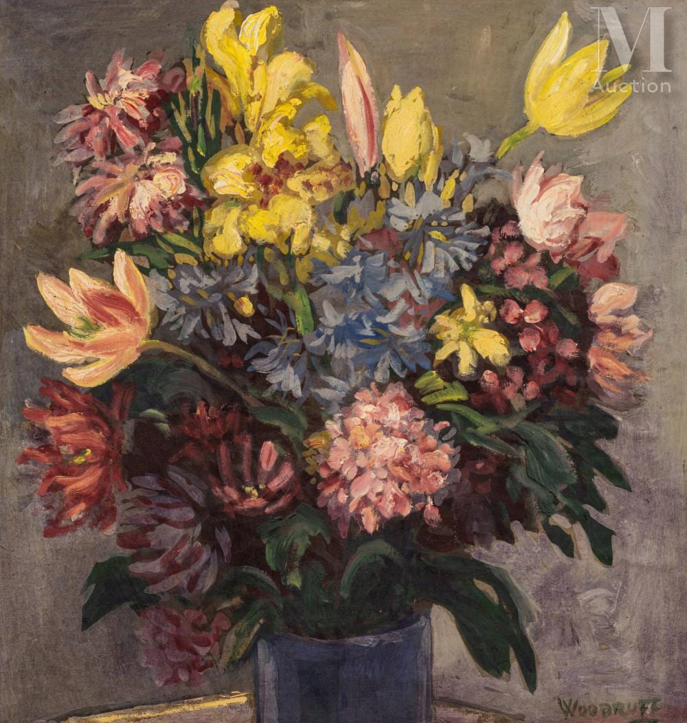 Porter Woodruff comparable auction result: porter woodruff etats unis 1989 1959 bouquet of tulips and flowers