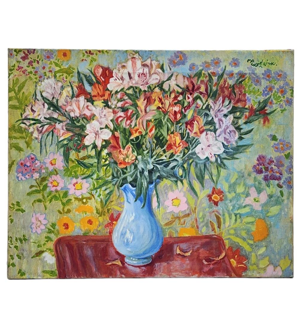American New York-Lilian MacKendrick 1906-1987 Still Life Painting Signed Top Right Oil On Canvas sold by RB Fine Arts, lot 3 — auction record photograph