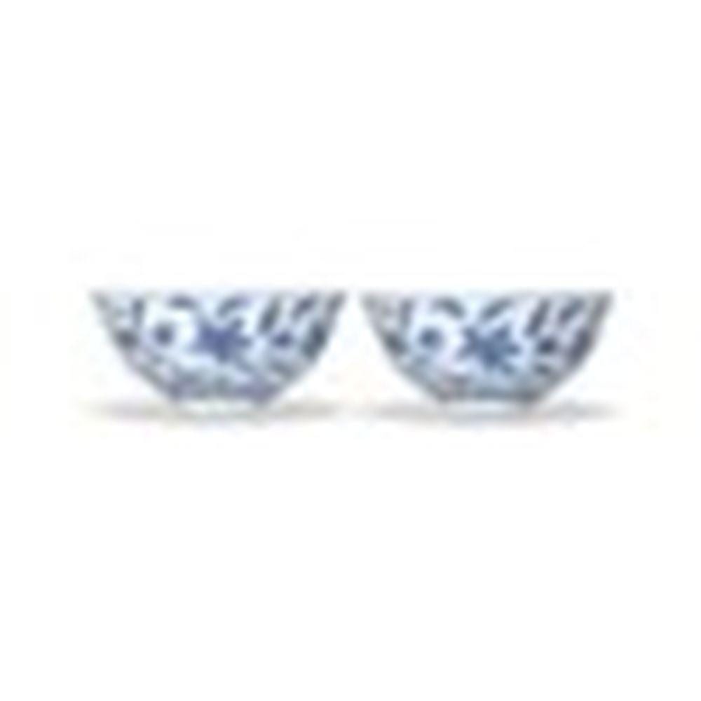 A Rare Pair Of Ming-Style Blue AND WHITE 'PALACE' BOWLS YONGZHENG SIX-CHARA comparable sale