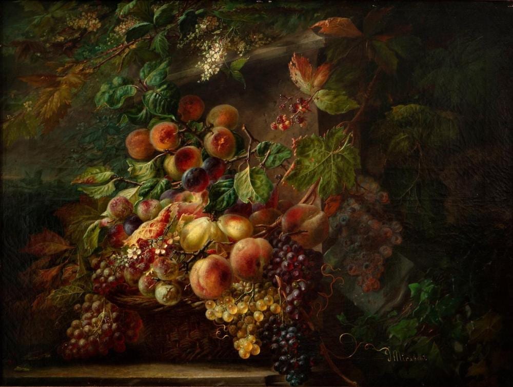 Josep Mirabent Gatell comparable auction result: jos mirabent gatell barcelona 1831 1899 still life of fruit oil on canvas signed in the lower right corner