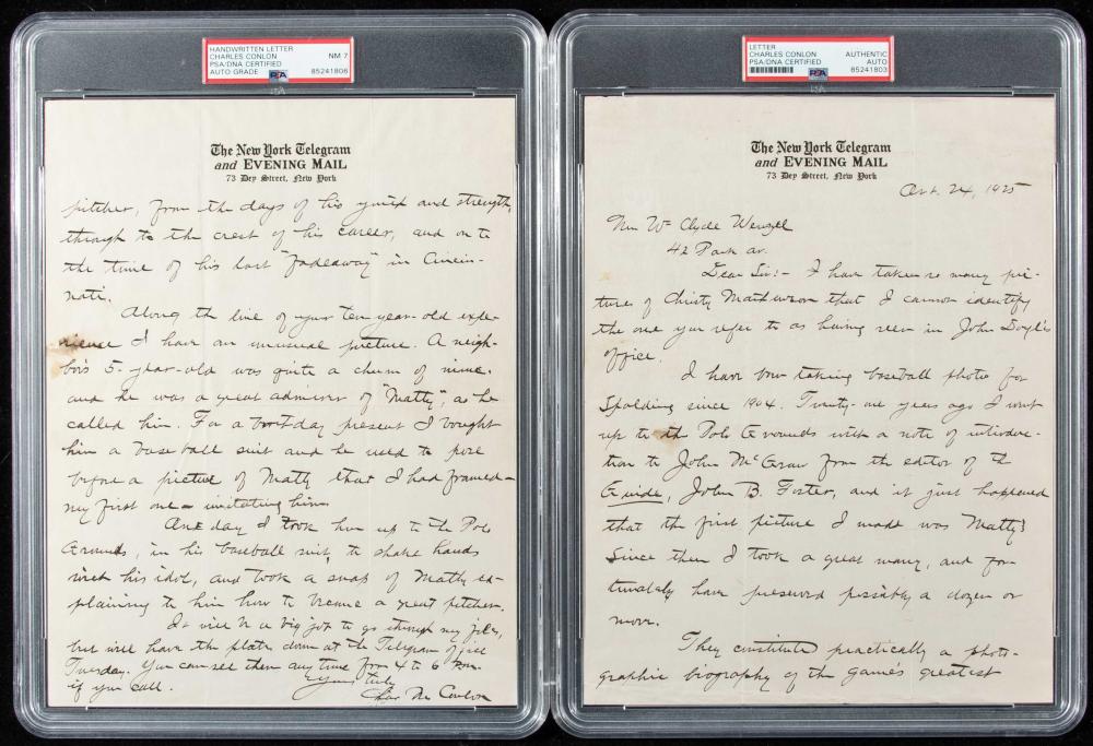 1925 charles conlon two page handwritten letter with outstanding photography related content · Hunt Auctions · 2024-06-04 Charles Conlon comparable auction result: 1925 charles conlon two page handwritten letter with outstanding photography related content