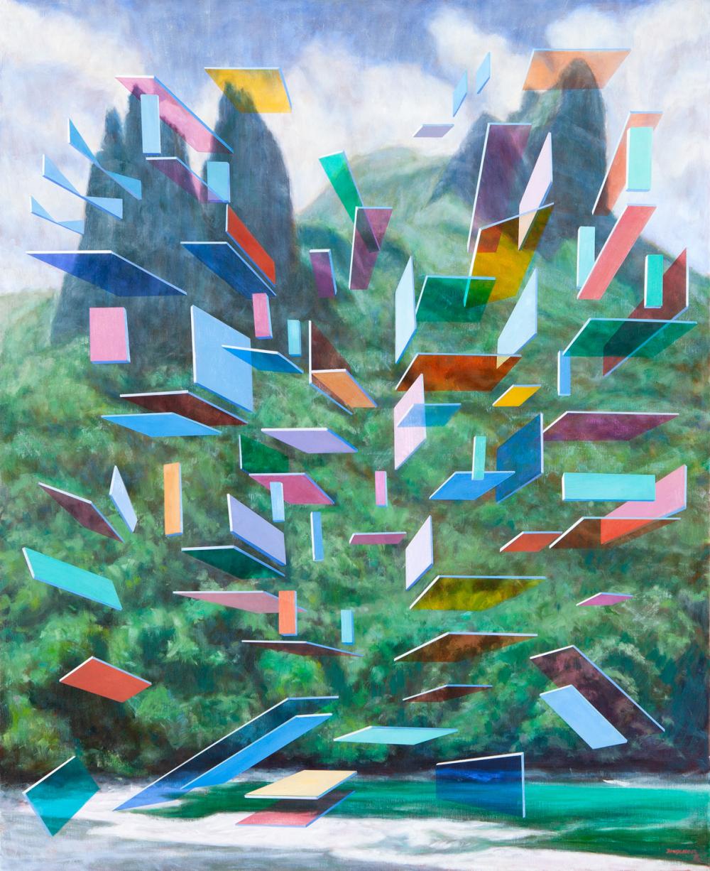David Ledger comparable auction result: david ledger unto clear glass oil on linen