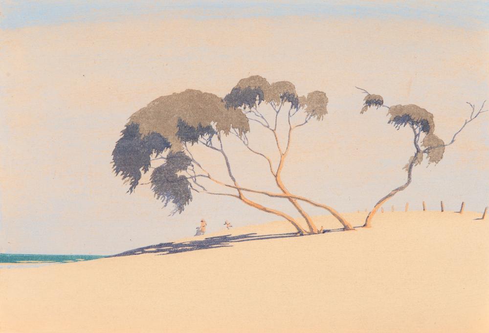Archibald Bertram Webb comparable auction result: archibald bertram webb on the sandhills woodcut