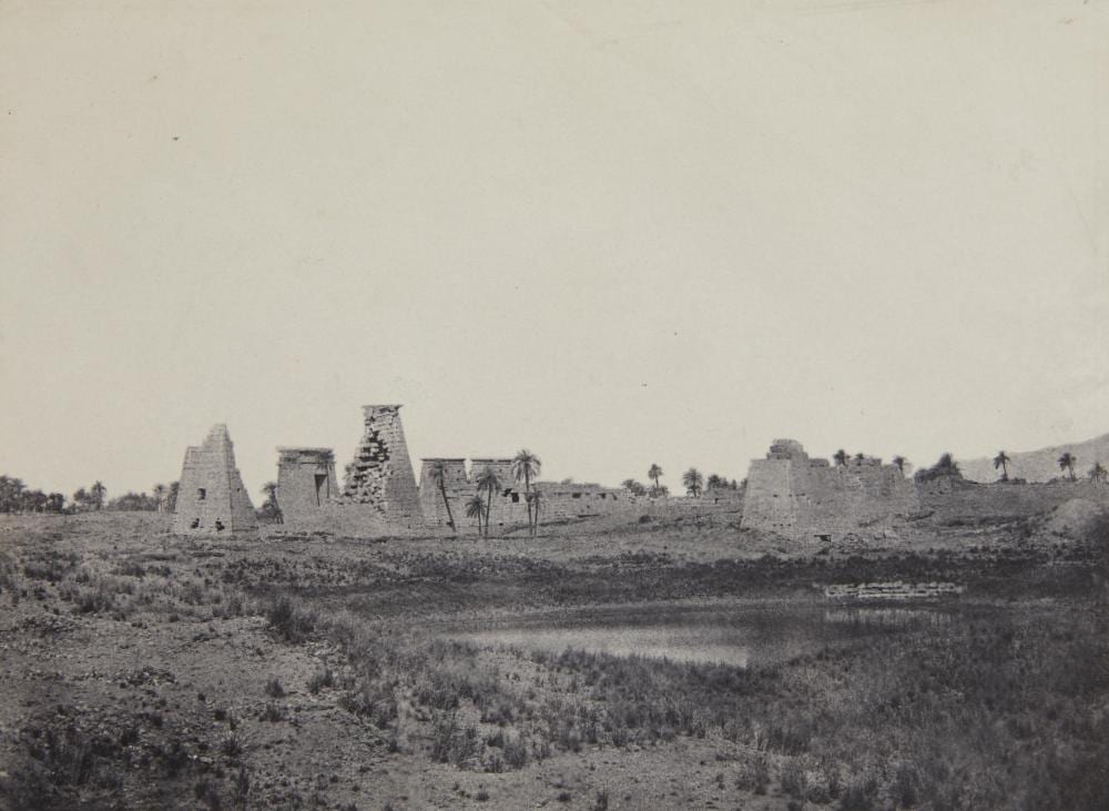 Maxime DuCamp comparable auction result: maxime du camp thebes salt print photo ca 1850s