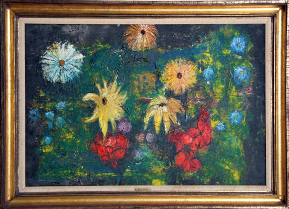 Carlos Irizarry comparable auction result: carlos irizarry flowers oil on canvas