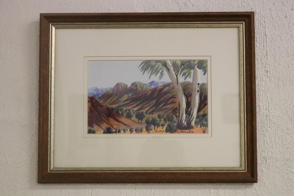 Henoch Raberaba comparable auction result: henoch raberaba 1914 75 australia aboriginal central australian scene signed lower right 15 cm x 25 cm