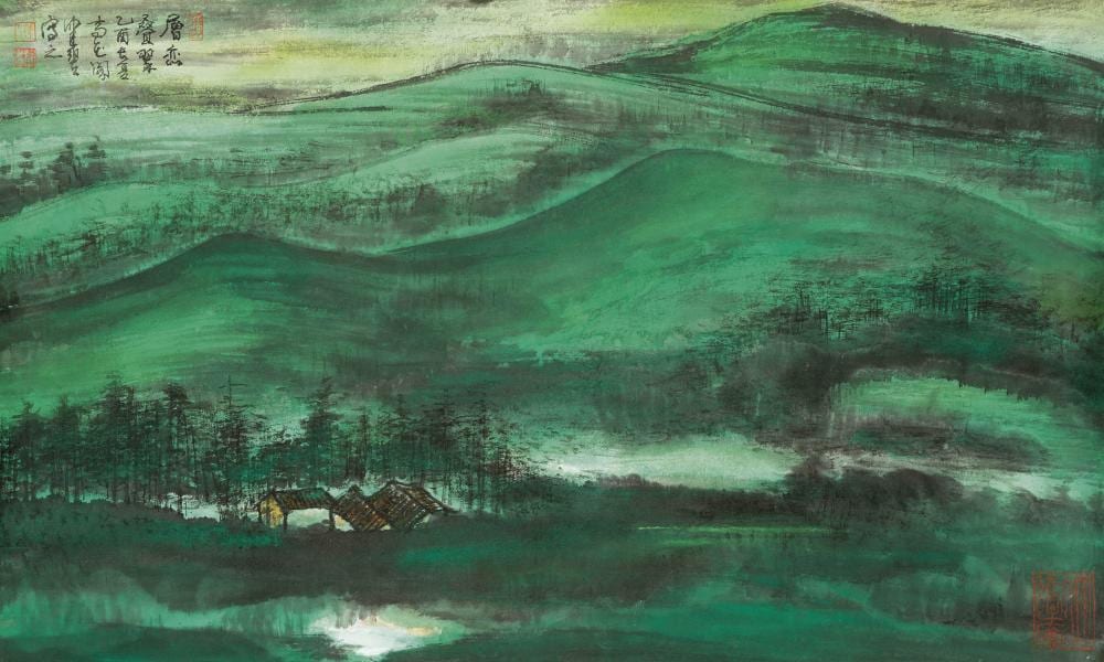 Peiqiu Chen comparable auction result: chen peiqiu 1923 2020 green mountains 2005