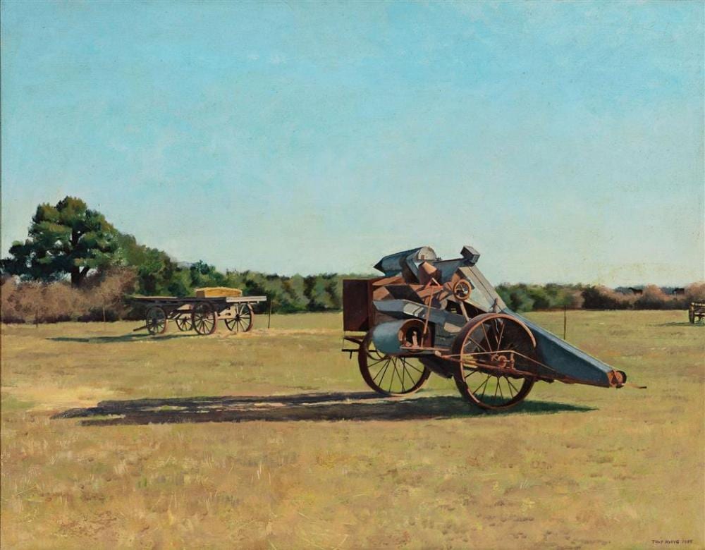 tony irving 1939 wagons landscape 1985 oil on canvas height 71 5 x width 92 cm frame 81 x 104 x 4 cm · Lawsons · 2024-05-15 Tony Irving comparable auction result: tony irving 1939 wagons landscape 1985 oil on canvas height 71 5 x width 92 cm frame 81 x 104 x 4 cm