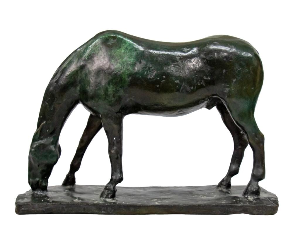 Jacob Loutchansky comparable auction result: jacob loutchansky 1876 1978 grazing horse bronze sculpture