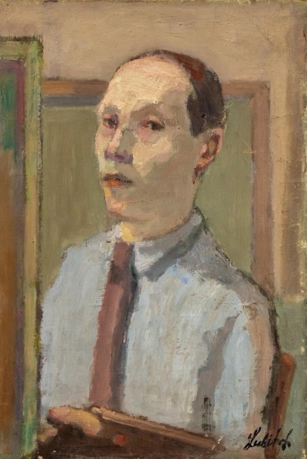 Ossip Lubitch comparable auction result: ossip lubitch russian french 1896 1990 self portrait oil on canvas
