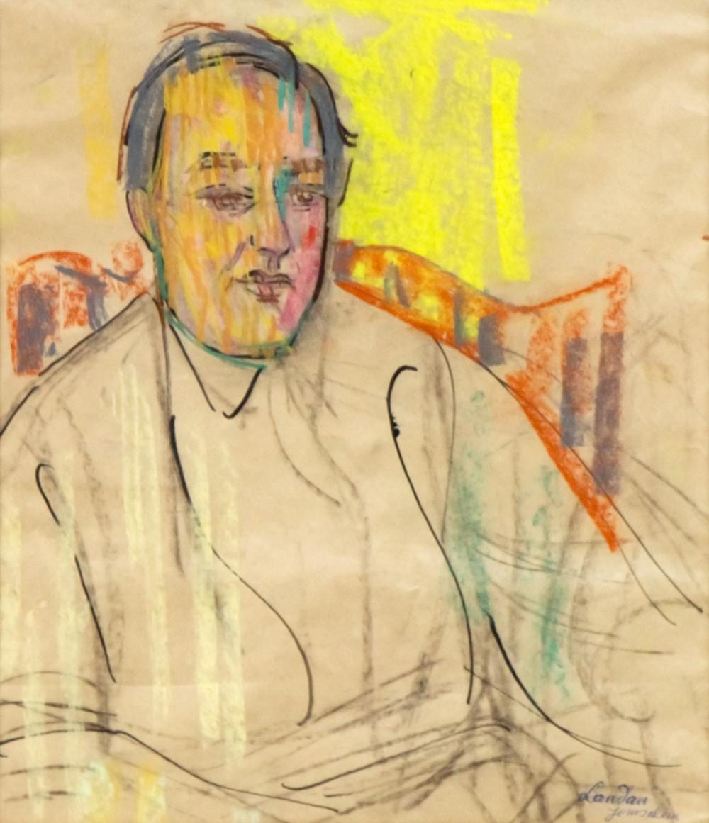 Zygmunt Landau comparable auction result: zygmunt landau french polish 1898 1962 man pastel on paper