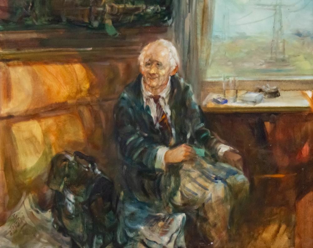 Moshe Chauski comparable auction result: moshe chauski 1935 2014 good seat oil on canvas mounted on board