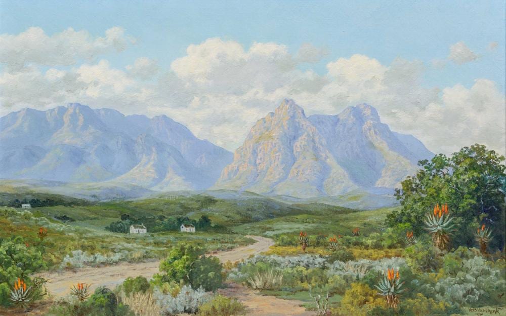 vera volschenk sa 1899 1987 oil winterson op die langebrge signed titled dated 1981 verso 47 x 75 · 5th Avenue Auctioneers · 2024-06-09 Vera Volschenk comparable auction result: vera volschenk sa 1899 1987 oil winterson op die langebrge signed titled dated 1981 verso 47 x 75
