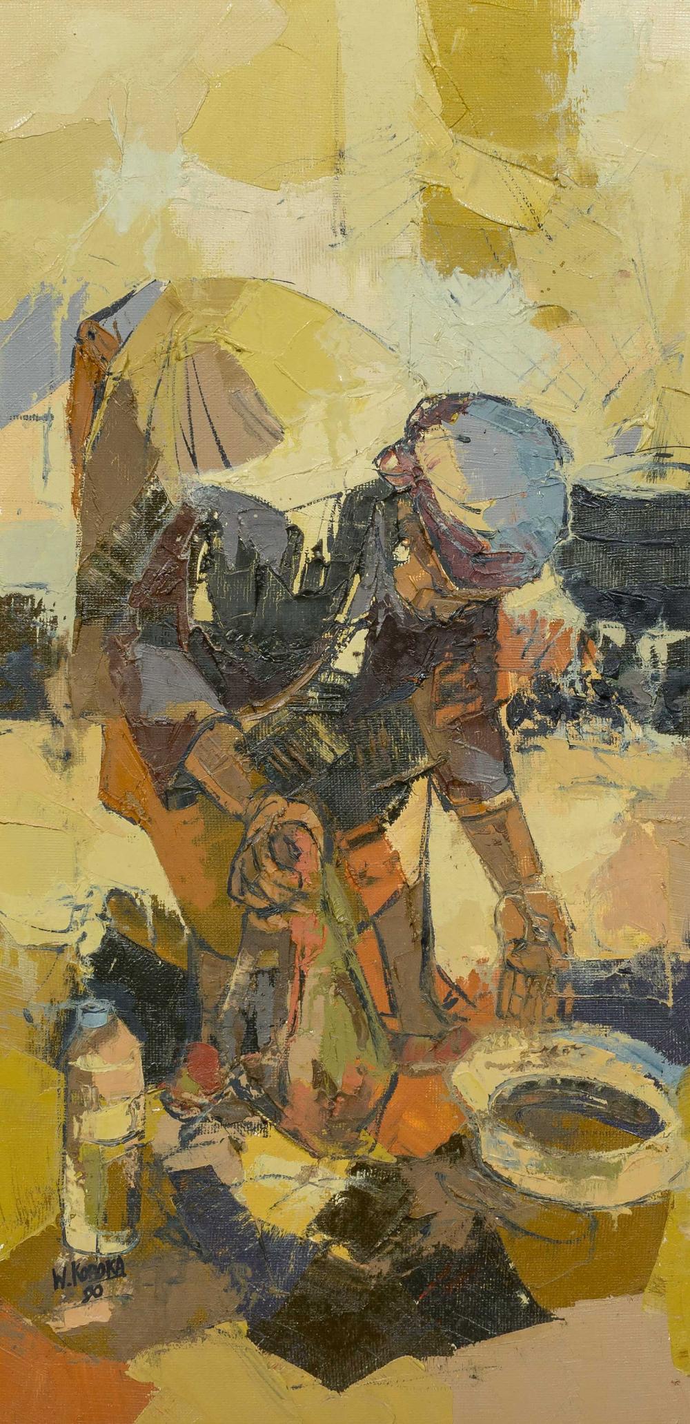 welcome koboka sa 1941 1997 oil washer woman signed dated 90 60 x 30 · 5th Avenue Auctioneers · 2024-06-09 Welcome Koboka comparable auction result: welcome koboka sa 1941 1997 oil washer woman signed dated 90 60 x 30