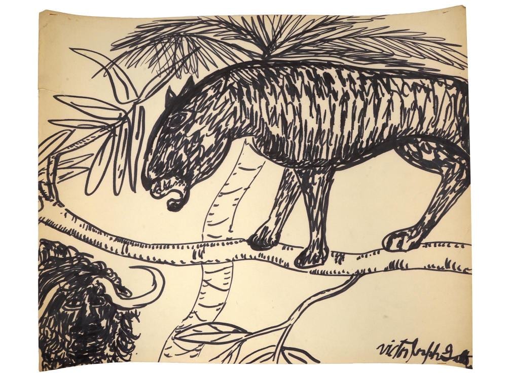 Victor Joseph Gatto comparable auction result: american mixed media painting by victor joseph gatto