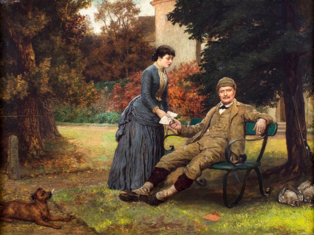 John Evan Hodgson (UK,1831-1895) oil painting antique sold by Broward Auction Gallery LLC, lot 134 — auction record photograph