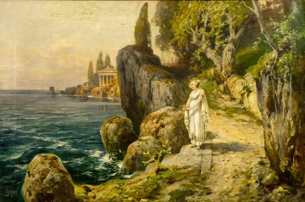 Georg Janny comparable auction result: georg janny austria 1864 1935 oil painting antique