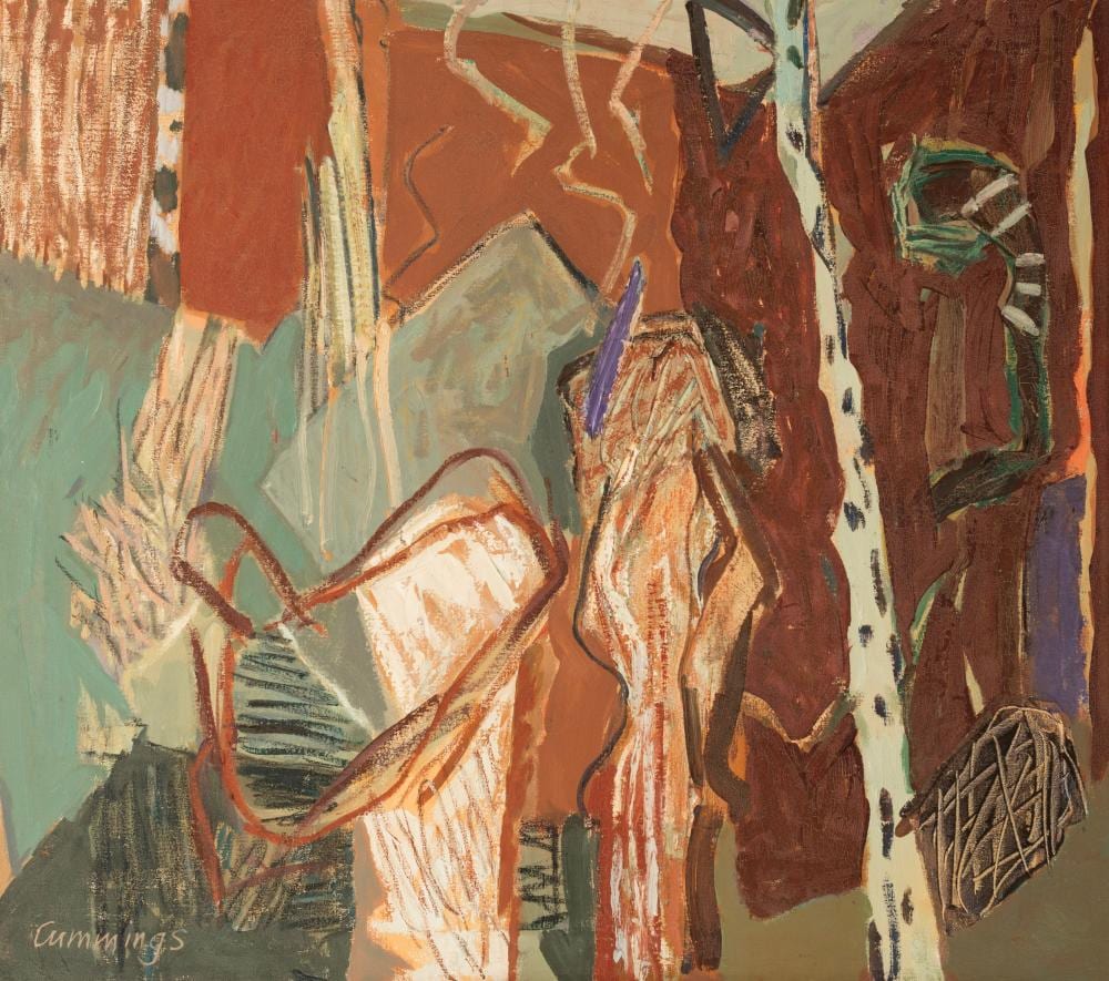 elisabeth cummings 1934 terracotta bush oil on canvas signed lower left cummings signed and titled verso 75 x 84cm 77 x 86cm overall · Leski Auctions Pty Ltd · 2024-05-26 Elisabeth Cummings comparable auction result: elisabeth cummings 1934 terracotta bush oil on canvas signed lower left cummings signed and titled verso 75 x 84cm 77 x 86cm overall