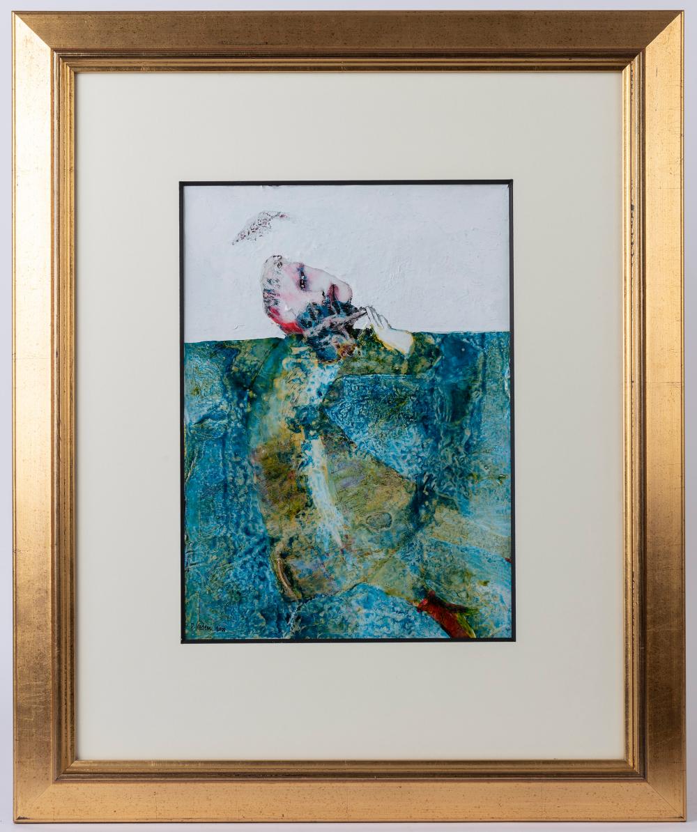 Rimona Kedem comparable auction result: rimona kedem b 1937 i i am on my way ii valentine with self mixed media both signed and dated 2000 37 x 26cm 64 x 53cm overall and 27 x 37cm 46 x 63cm overall