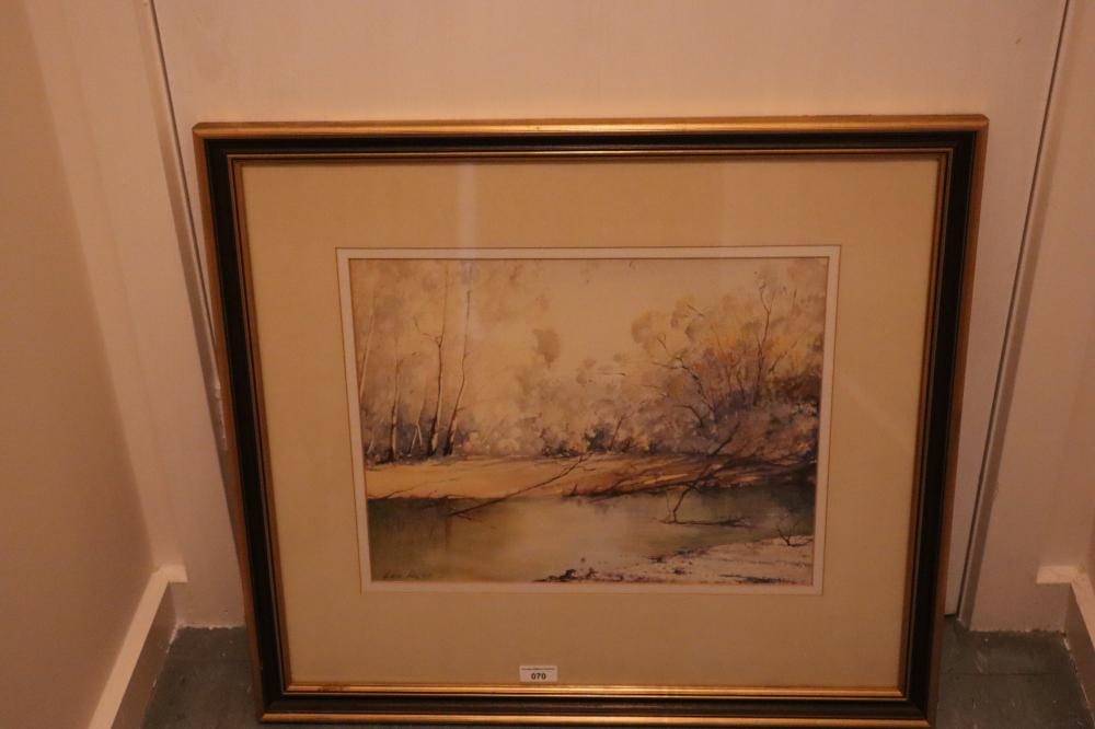 Les Rees comparable auction result: les rees australian 1914 2001 landscape with cr