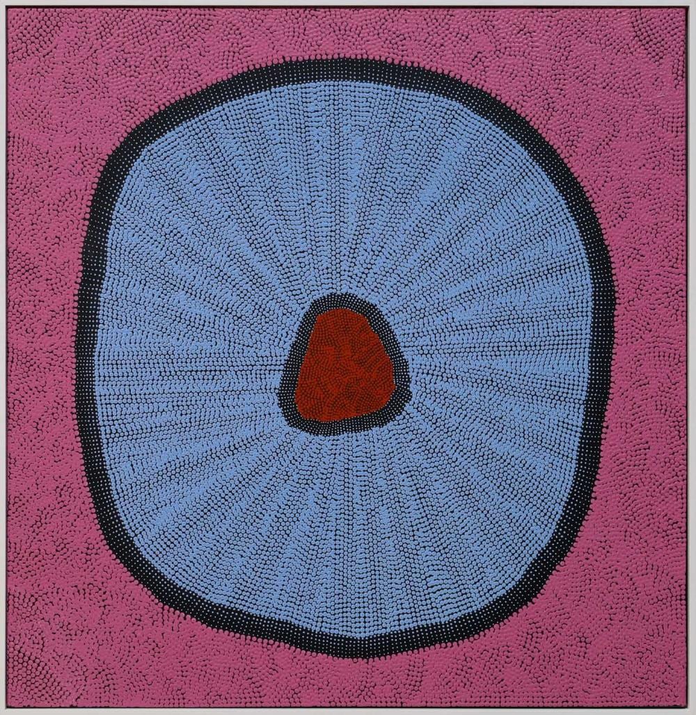 felicity robertson nampitjinpa puyurru acrylic on linen painted in 2022 comes with certificate of authenticity artwork is framed and ready to hang 93cm x 96cm · Ozbid Auctions · 2024-05-19 Felicity Robertson comparable auction result: felicity robertson nampitjinpa puyurru acrylic on linen painted in 2022 comes with certificate of authenticity artwork is framed and ready to hang 93cm x 96cm