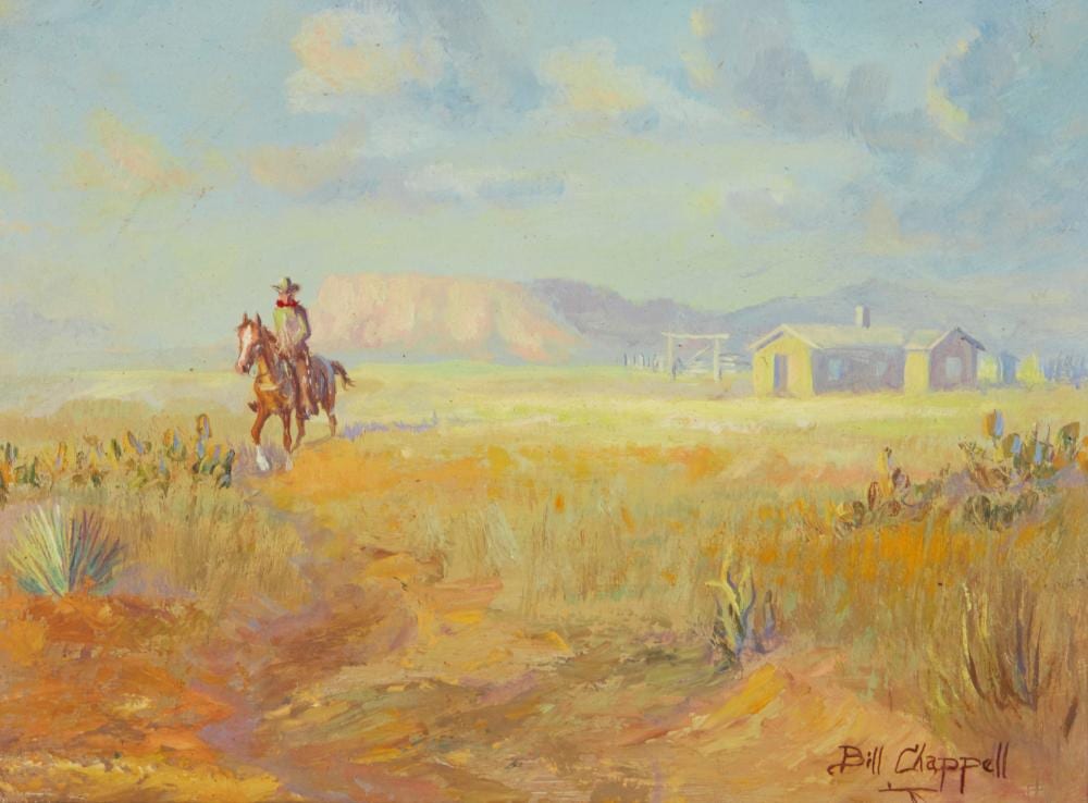 Bill Chappell comparable auction result: bill chappell 1919 2010 rider on horseback