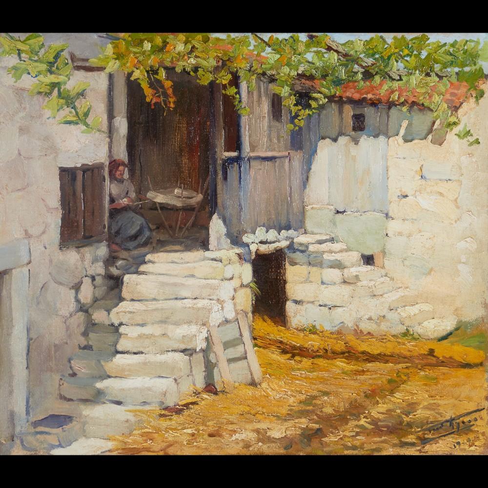Frederico Ayres comparable auction result: frederico ayres 1887 1963 buildings and figure