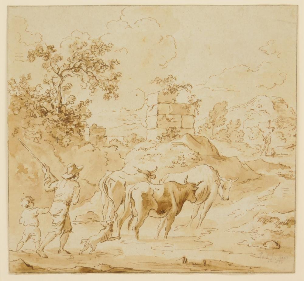 Paulus Lauters comparable auction result: paul lauters belgian 1806 1876 pen and ink