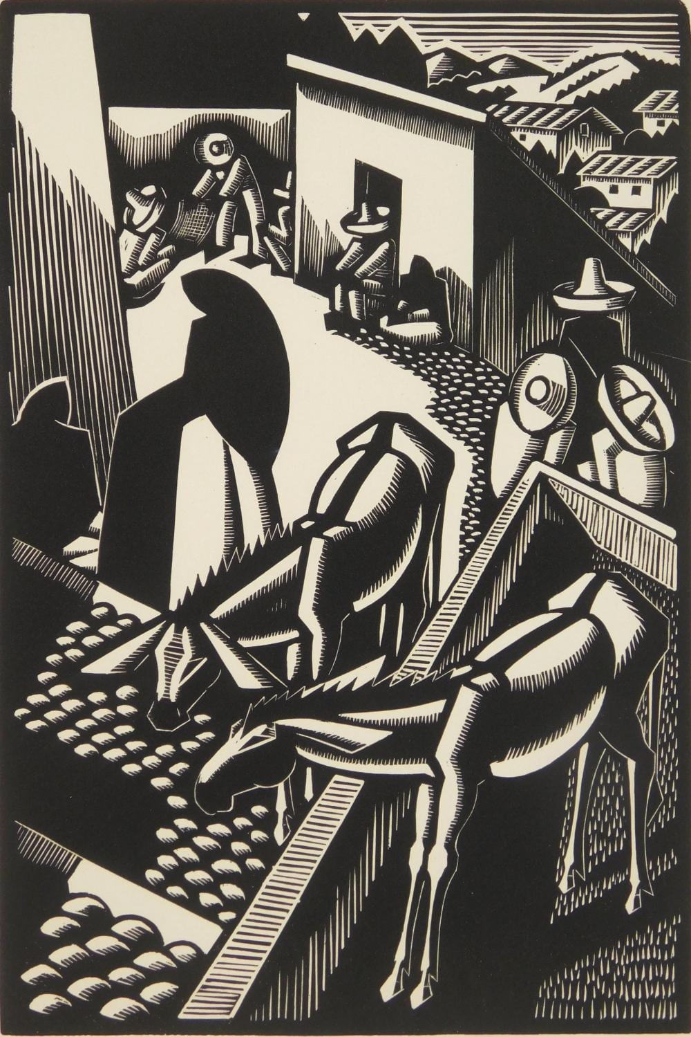 Olin Dows comparable auction result: olin dows american 1904 1981 woodblock