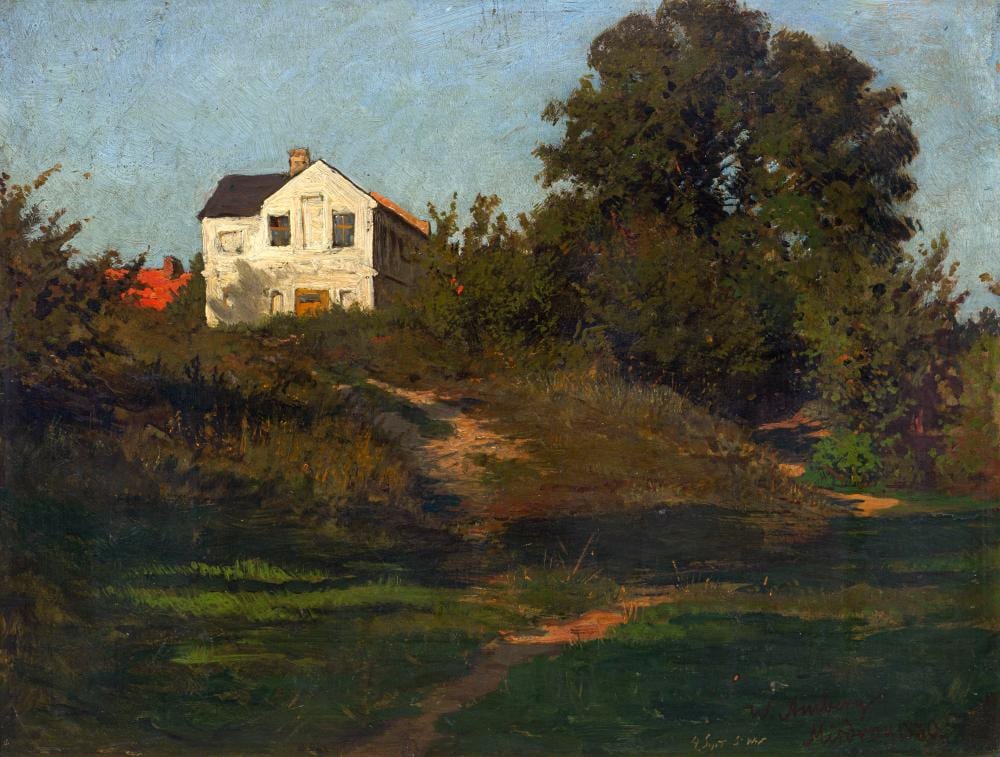 Wilhelm Amberg comparable auction result: wilhelm amberg das wei e und das rote haus 1880