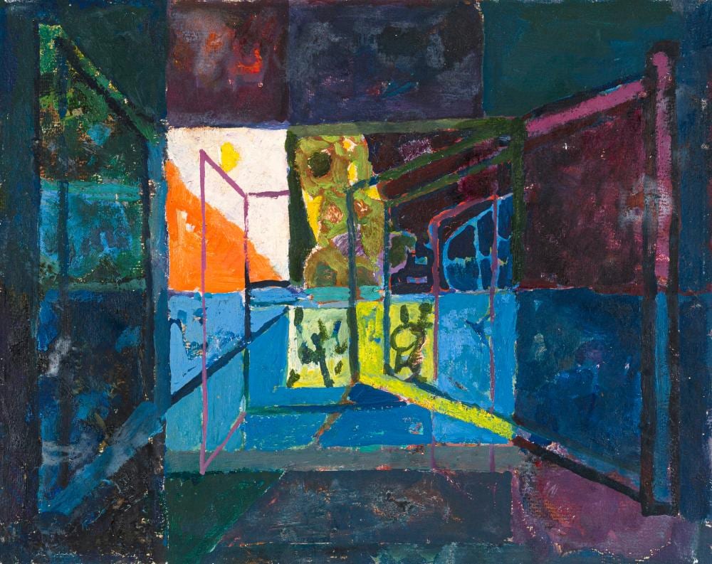 Curt Lahs comparable auction result: curt lahs ausblick schwarze formen 1952 1950 s