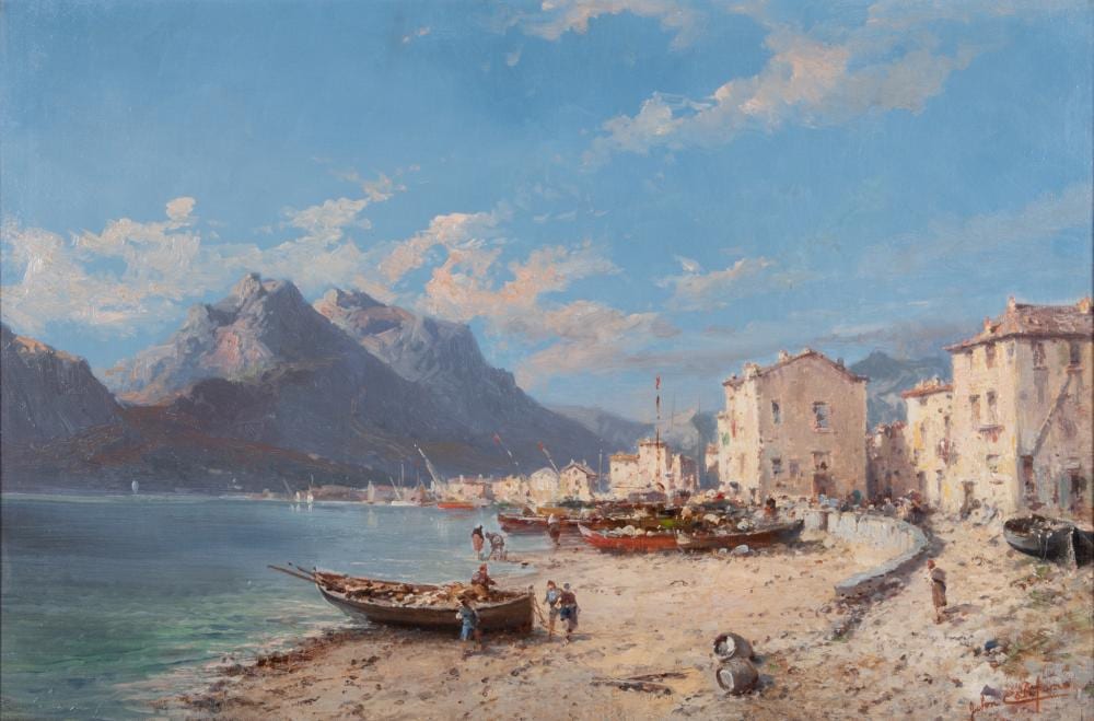 John Edmund Califano comparable auction result: john edmund califano italian american 1862 1946 oil on canvas