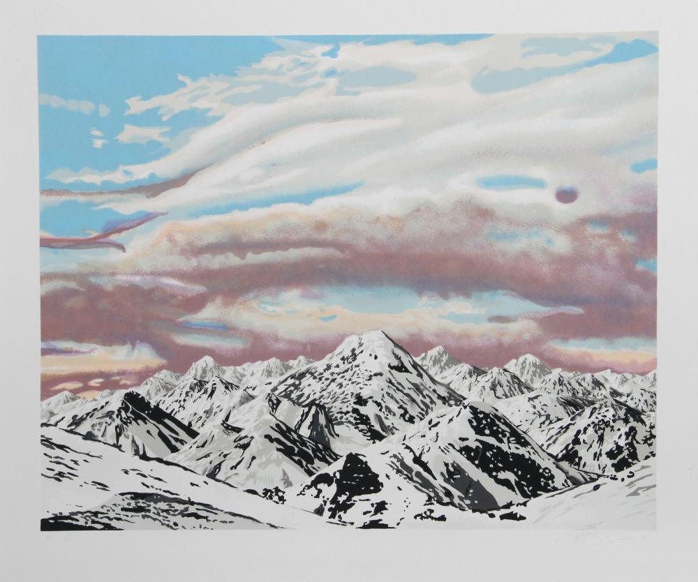 Jon D'Orazio comparable auction result: jon d orazio sky over mountain lithograph