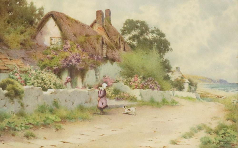 John Lynas-Gray comparable auction result: john abernethy lynas gray 1869 1933 watercolor cottages dorset coast