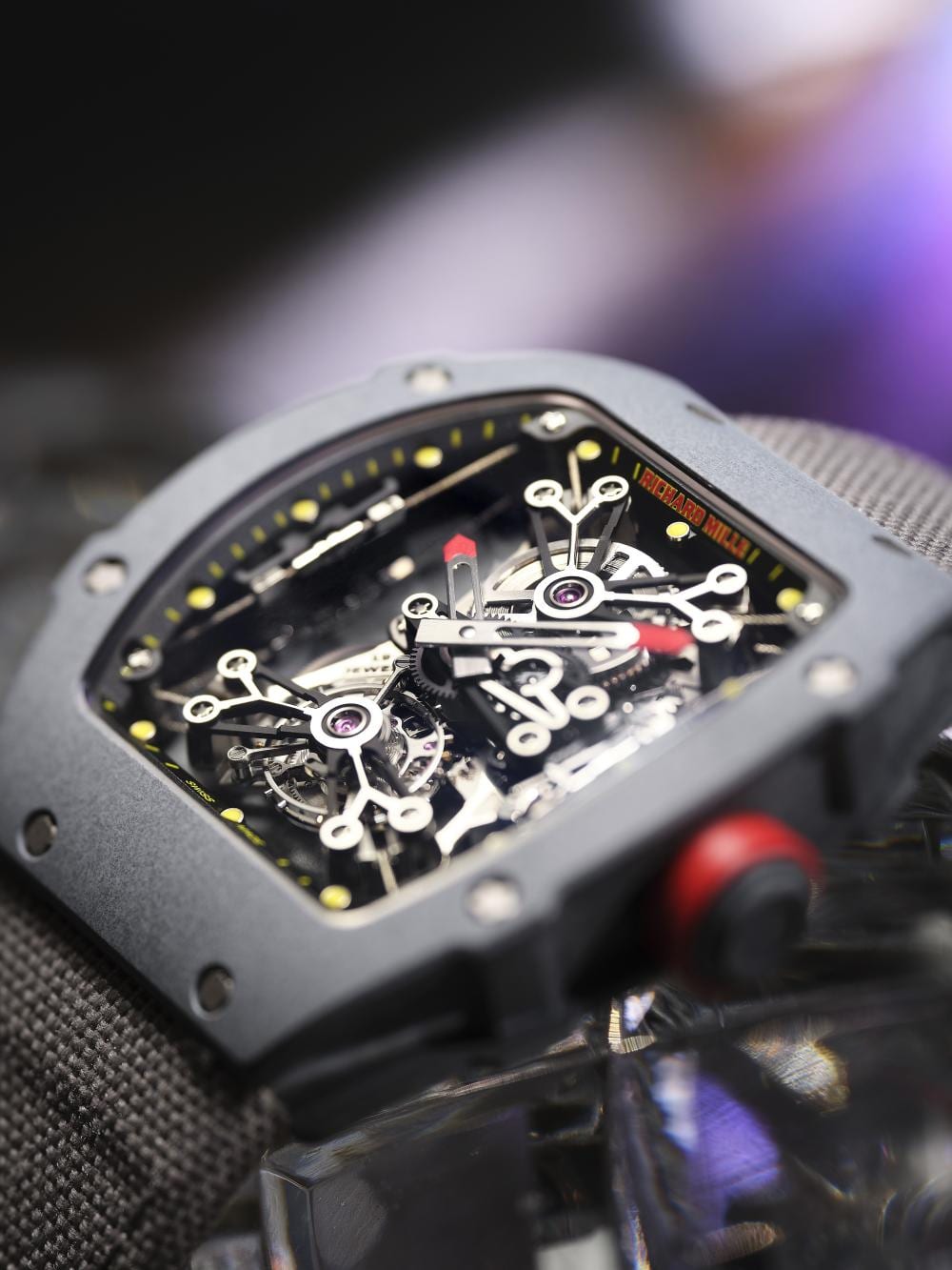Richard Mille | Rafael Nadal, REF.RM27-01 ANCA, A VERY RARE LIMITED PROTOTYPE PRODUCTION AS-NEW CARBON SKELETONISED TOURBILLON WRISTWATCH, CIRCA 2014 comparable sale