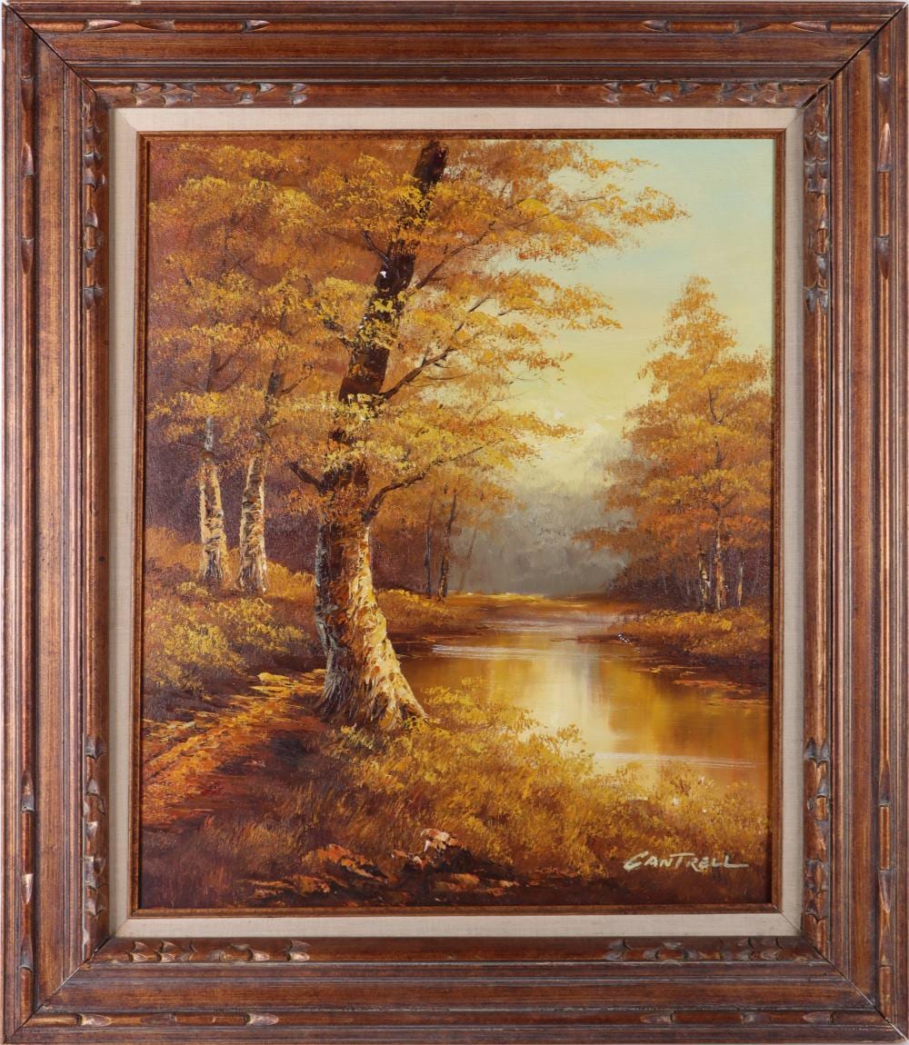 Phillip Cantrell comparable auction result: phillip cantrell oil on canvas countryside