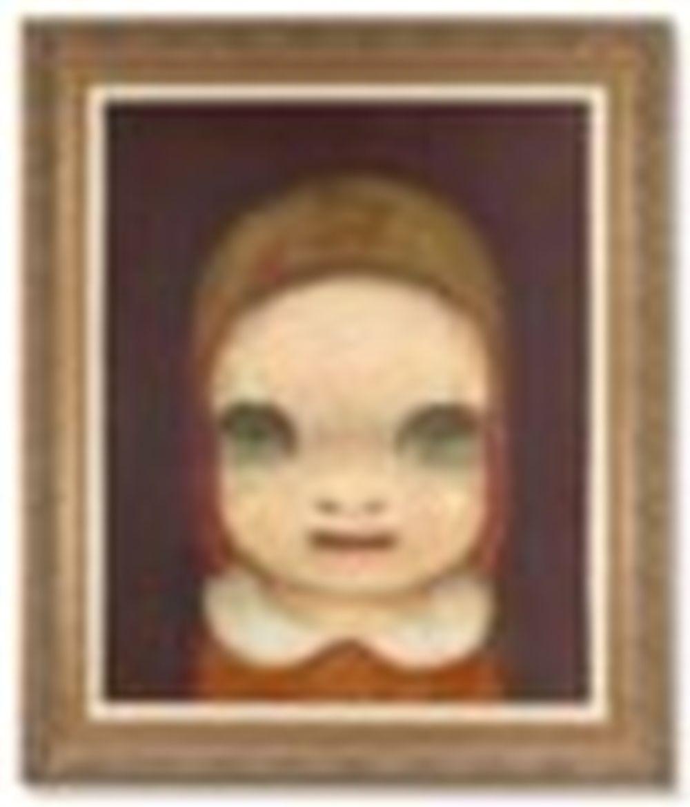 Yoshitomo Nara (B.1959) Portrait of AE acrylic on canvas in artist's chosen comparable sale
