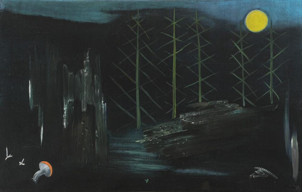 Tinus van Doorn comparable auction result: tinus van doorn dutch 1905 1940 night in the forest 1936