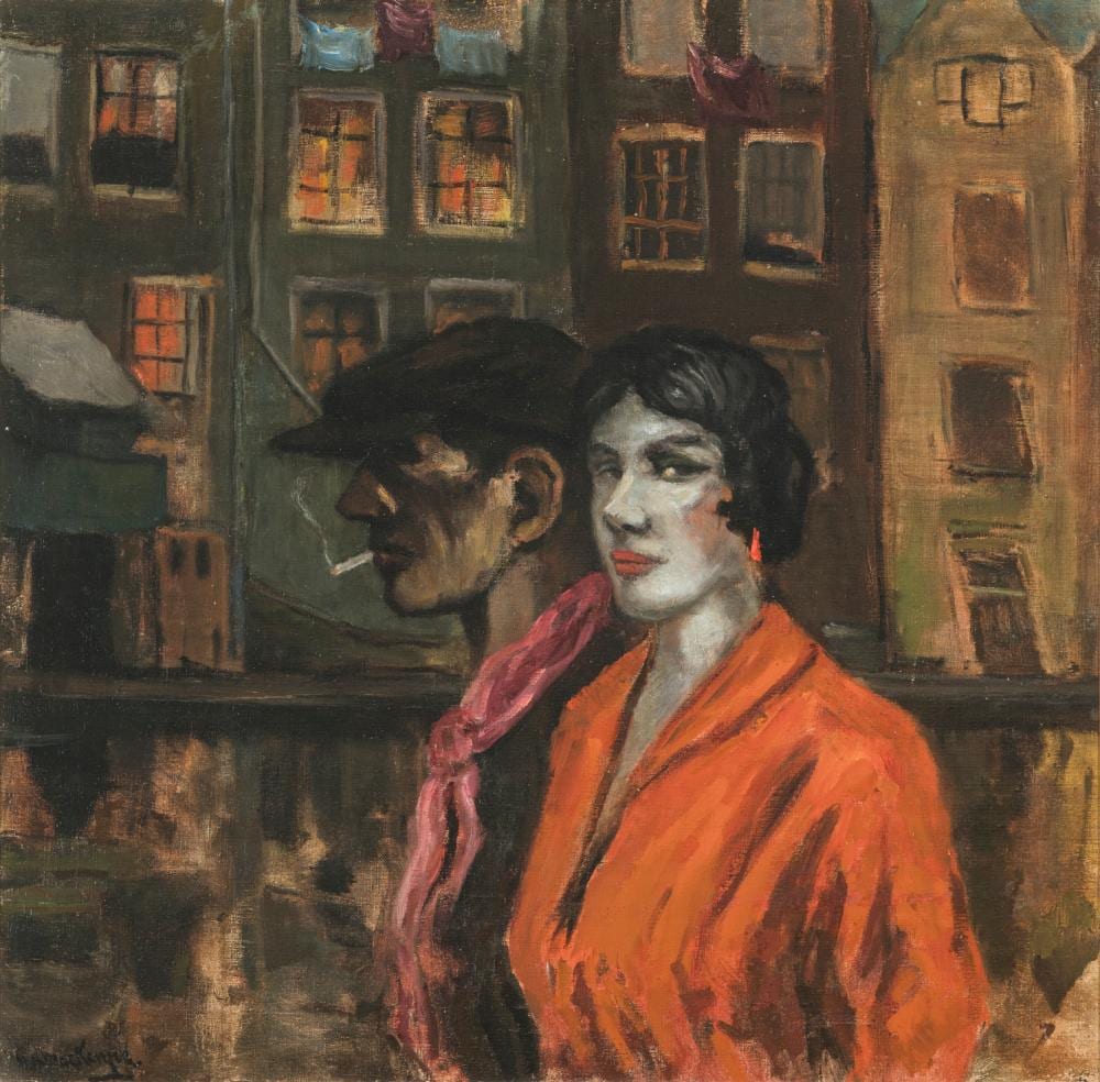 Marie Henrie Mackenzie comparable auction result: marie henrie mackenzie dutch 1878 1961 strolling the streets of amsterdam