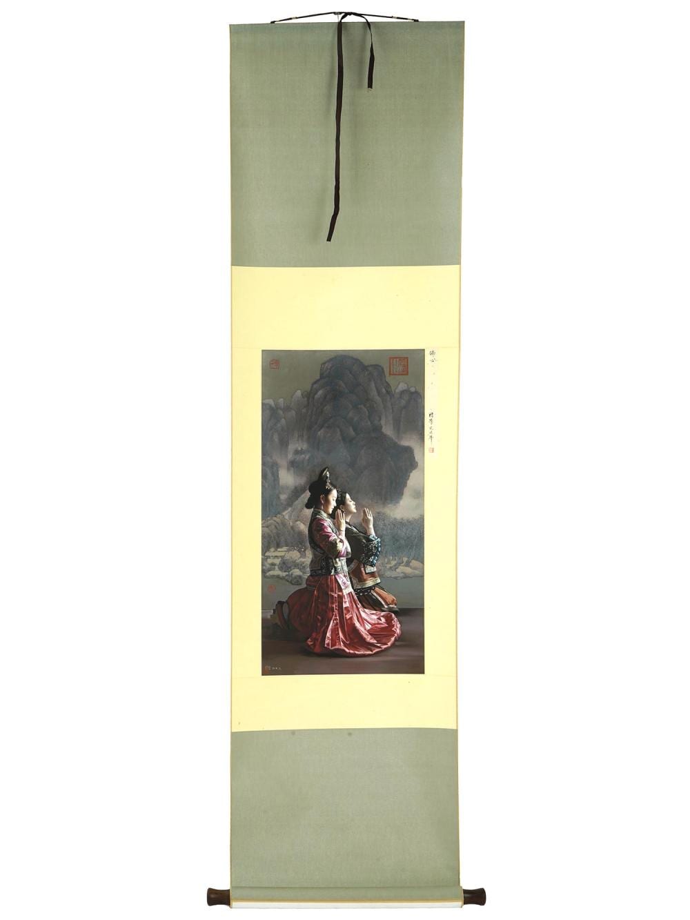 Jiang Guofang comparable auction result: chinese painting on linen scroll by jiang guofang