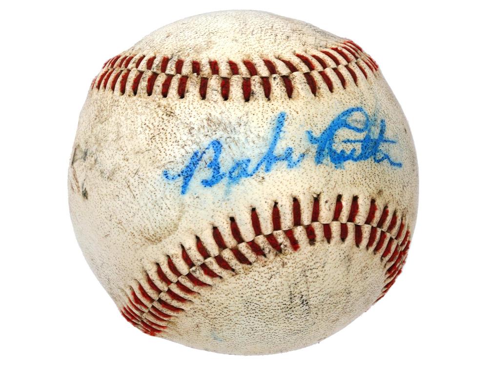 Auction comp thumbnail for BASEBALL SPORTS MEMORABILIA AUTOGRAPHED BY BABE RUTH (Antique Arena Inc, Lot 276)