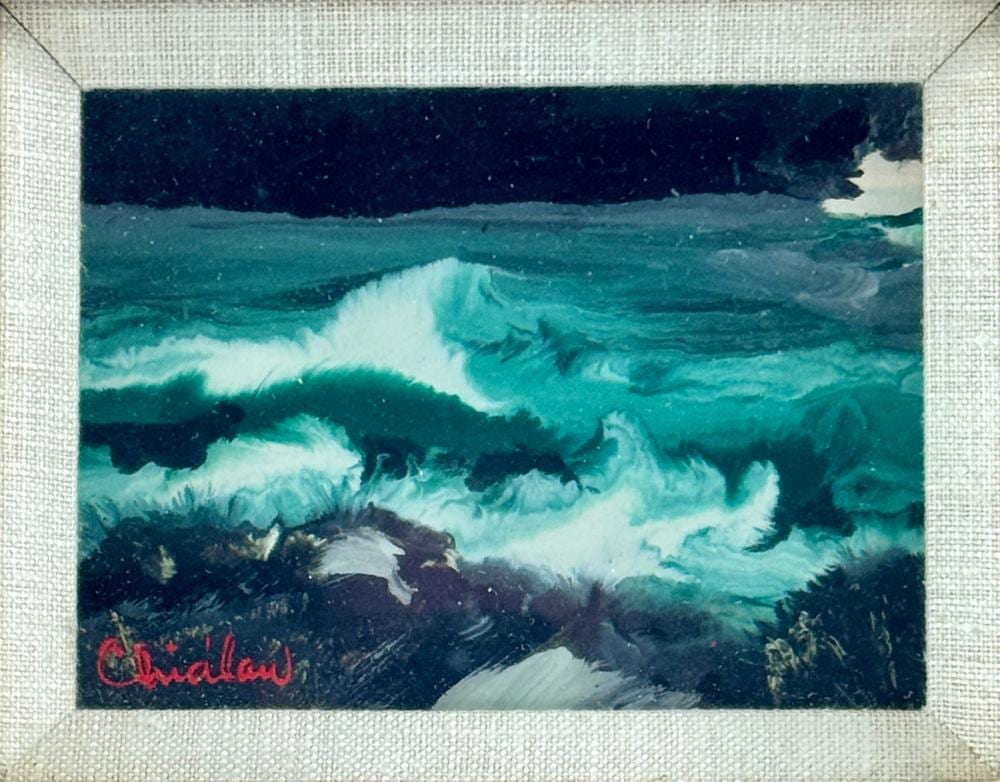 Paul Chidlaw comparable auction result: ocean waves oil by paul chidlaw
