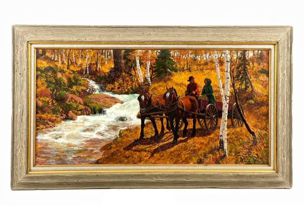 John Jones comparable auction result: john jones indian summer oil on canvas