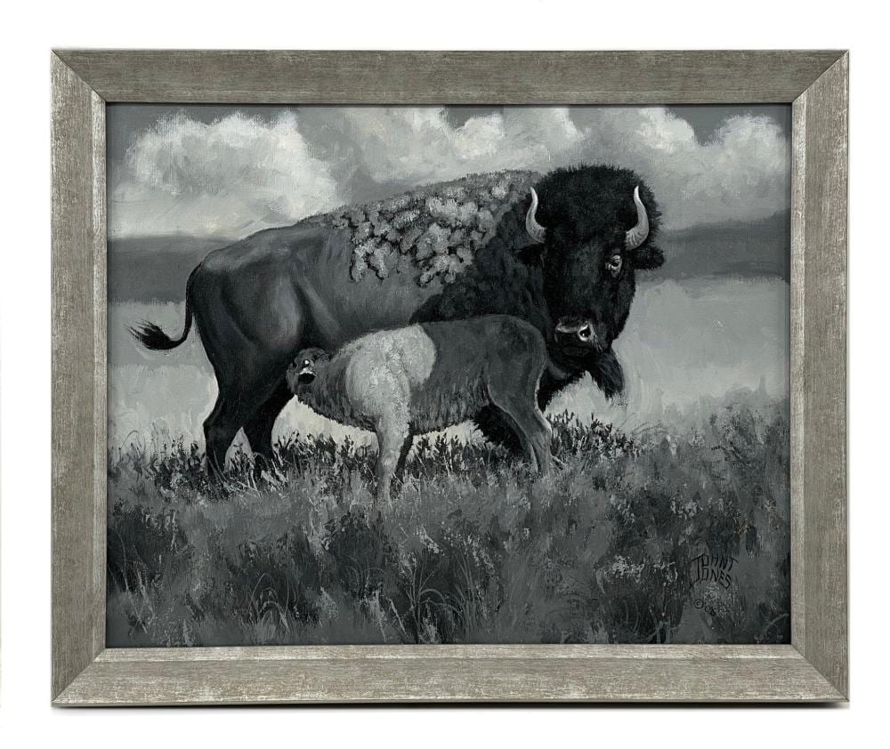 John Jones comparable auction result: john jones buffalo oil on canvas