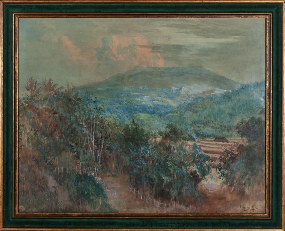 Fabian de la Rosa comparable auction result: fabian de la rosa san fernando de paco manila 1869 quiapo manila 1937 landscape with mountain